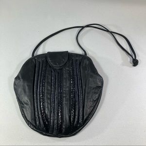 San Marco Black Leather Bag, 10x10